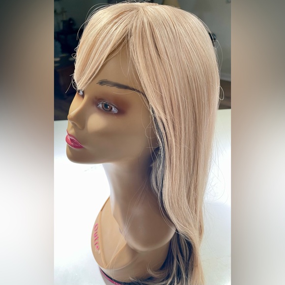 HAIR, 25” straight, layers, swoop bangs, blonde with black underneath. - Picture 6 of 10